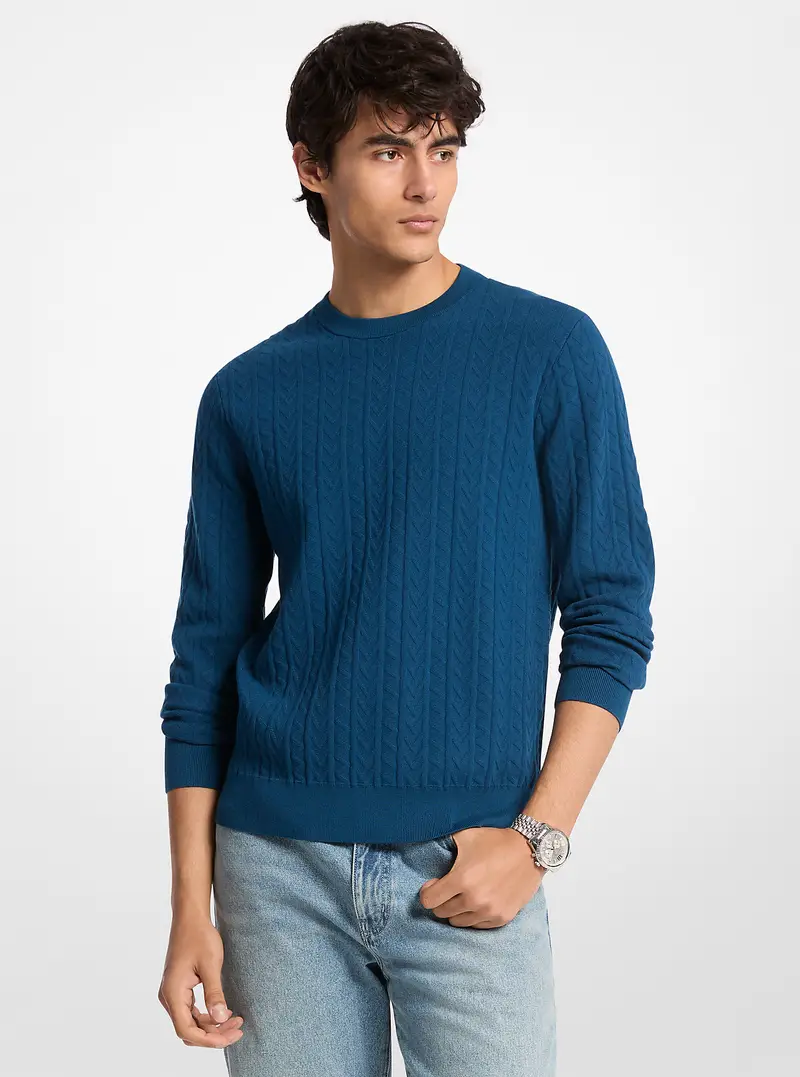 Pullover con logo jacquard MK2000 - Michael Kors Blu