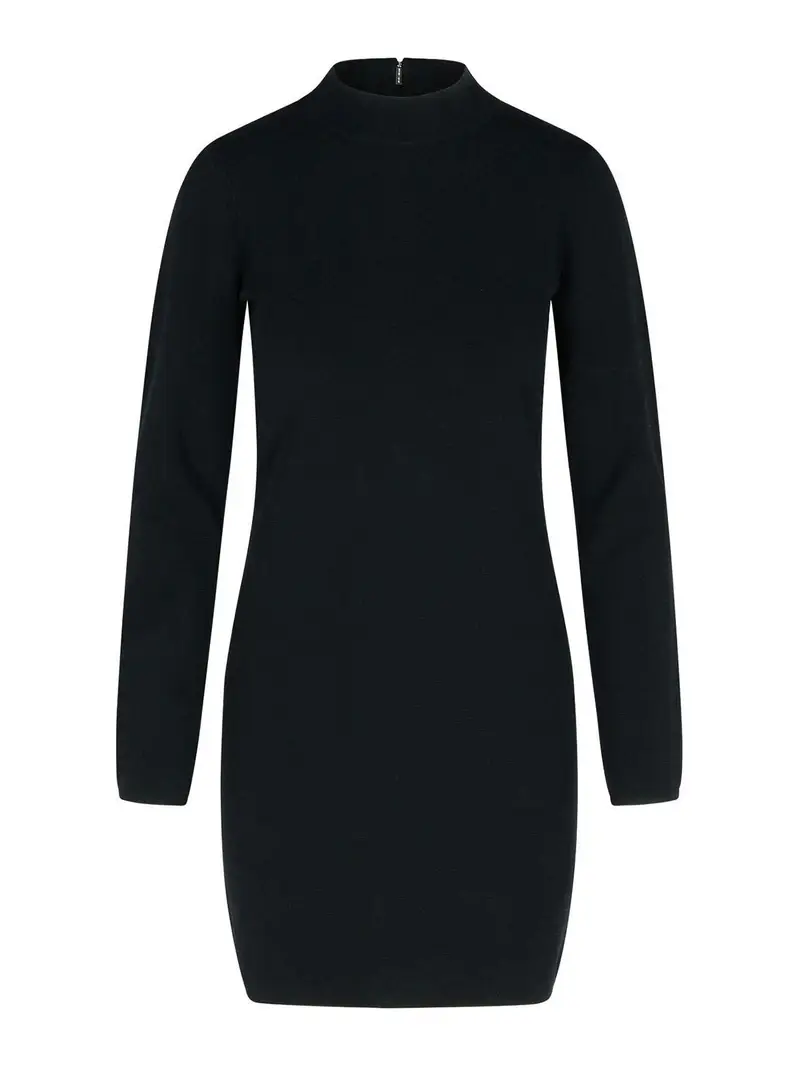 Mini Vestito finto in misto viscosa Nero