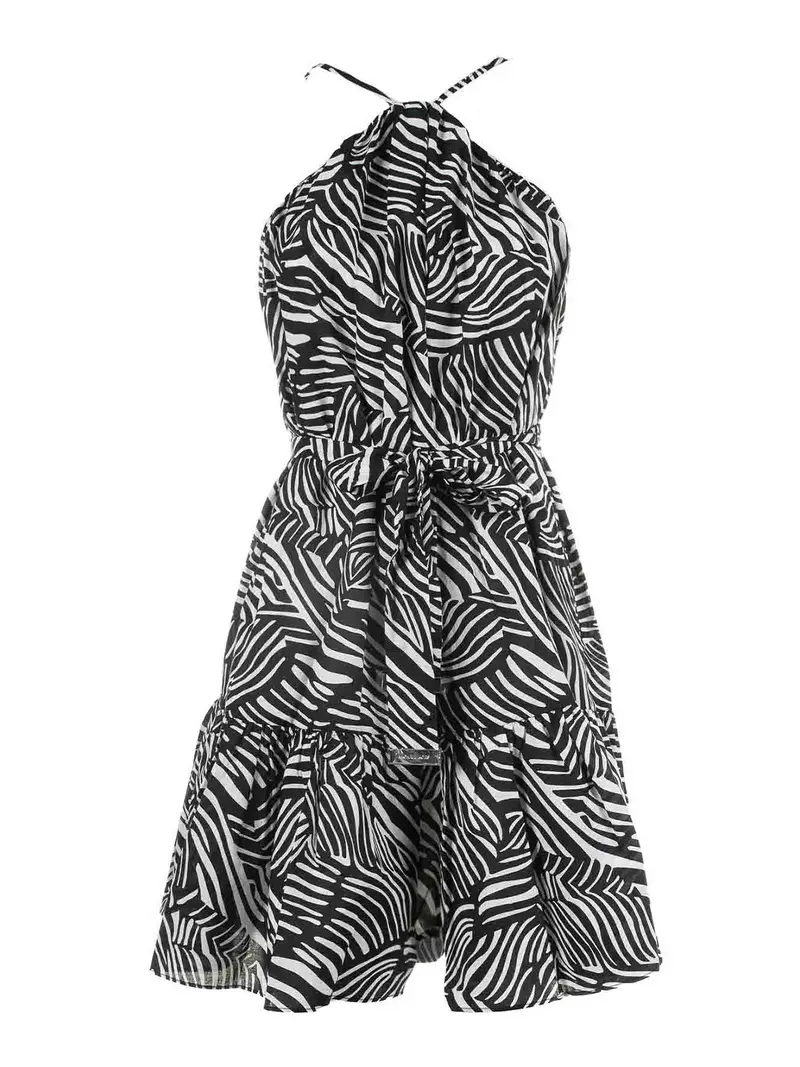 Mini Vestito Scollo Halter Nero