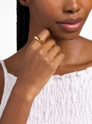 MK Anello squadrato - Oro - Michael Kors miniatura 2