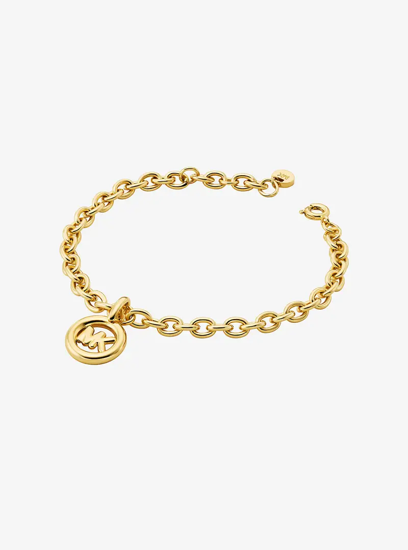 MK Bracciale a catena con ciondolo con logo - Oro - Michael Kors miniatura 2