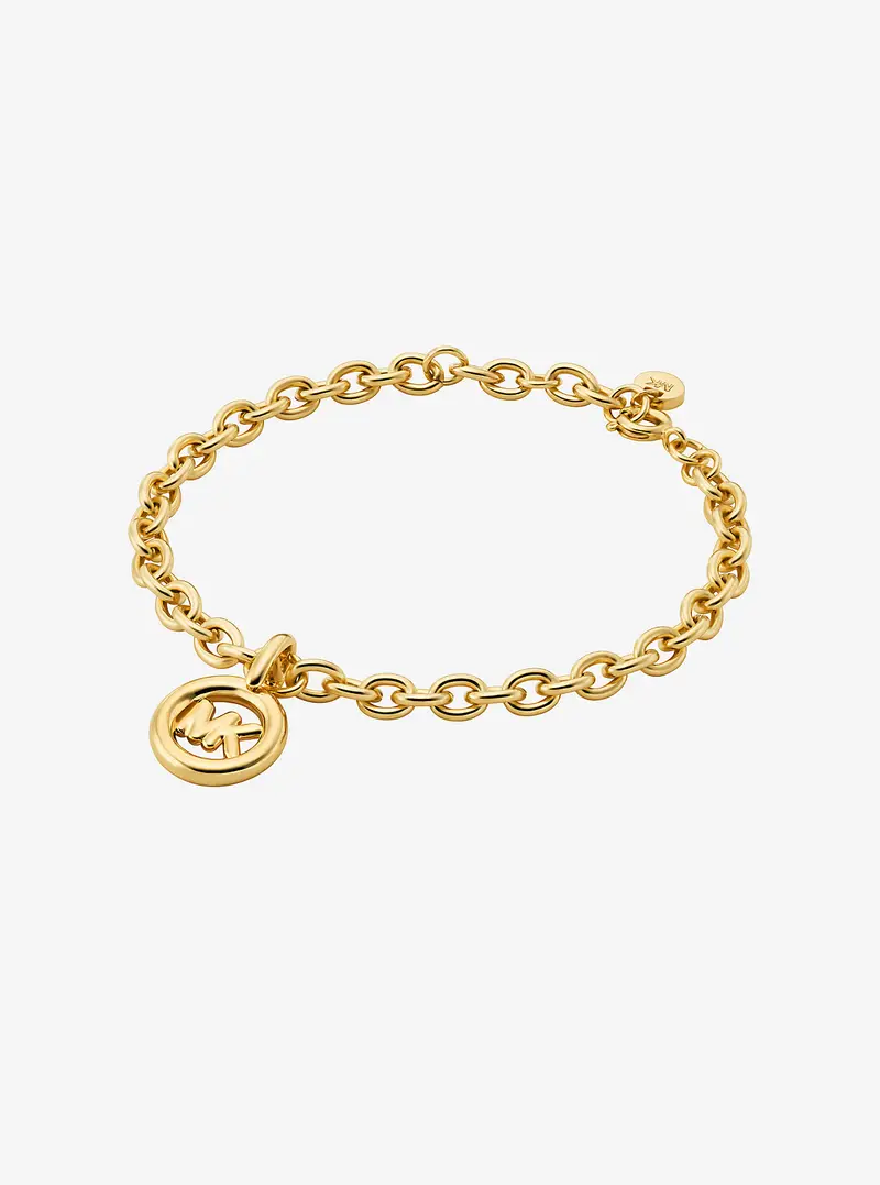MK Bracciale a catena con ciondolo con logo - Oro - Michael Kors