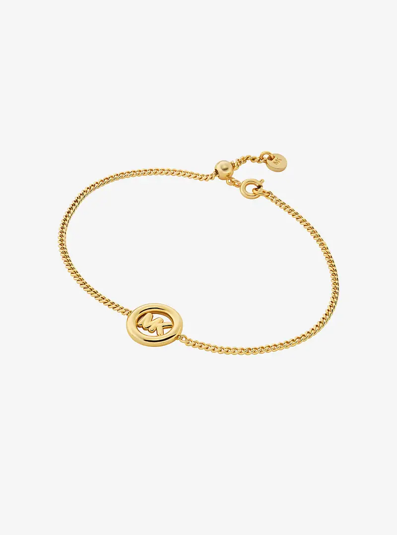 MK Bracciale con cursore e ciondolo con logo - Oro - Michael Kors