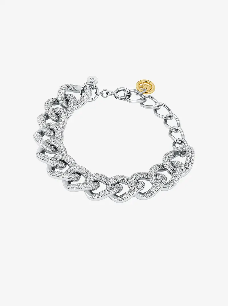 MK Bracciale con maglie a catena e pavé - Argento - Michael Kors miniatura 2