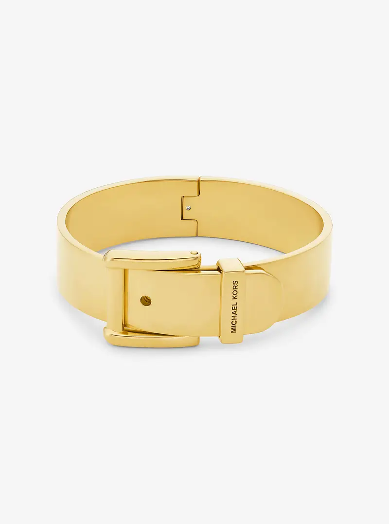 MK Bracciale rigido Colby grande in ottone placcato in metallo prezioso - Oro - Michael Kors