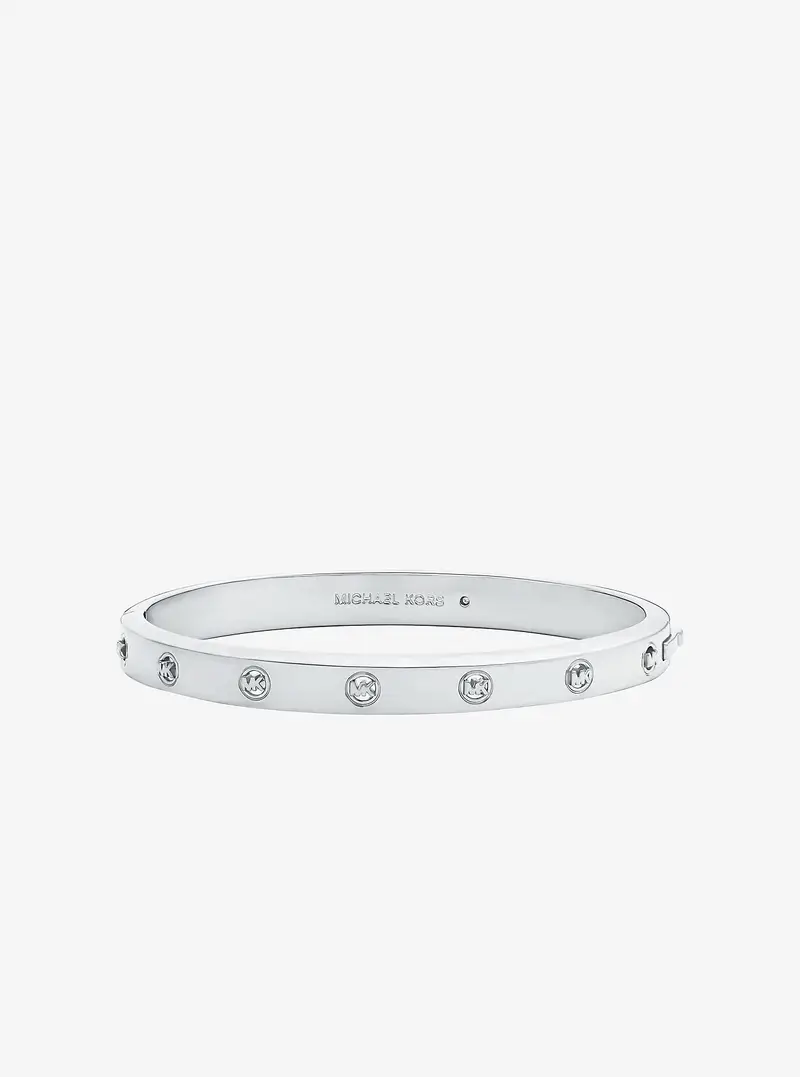 MK Bracciale rigido con logo - Argento - Michael Kors miniatura 3