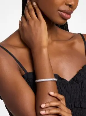 MK Bracciale squadrato con pavé - Argento - Michael Kors miniatura 2