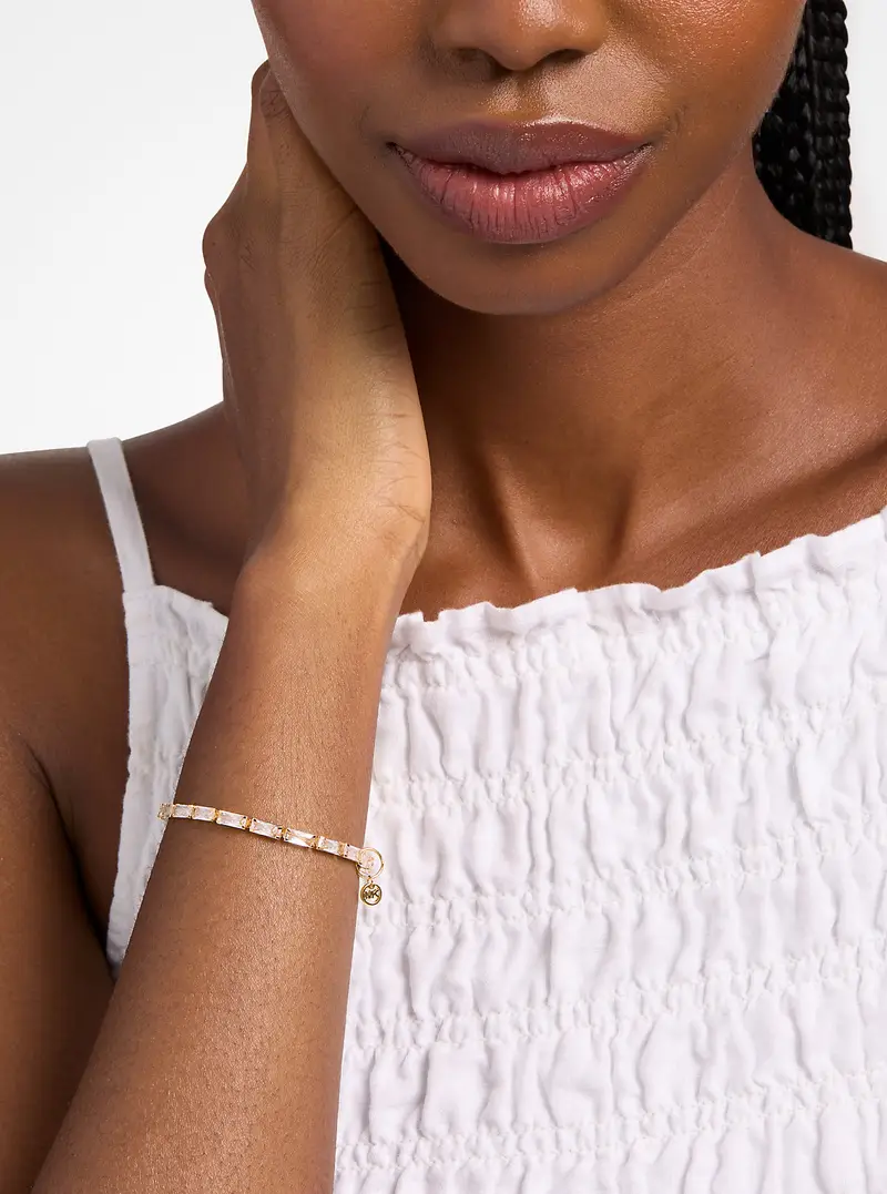 MK Bracciale tennis con zirconia cubica - Oro - Michael Kors miniatura 3