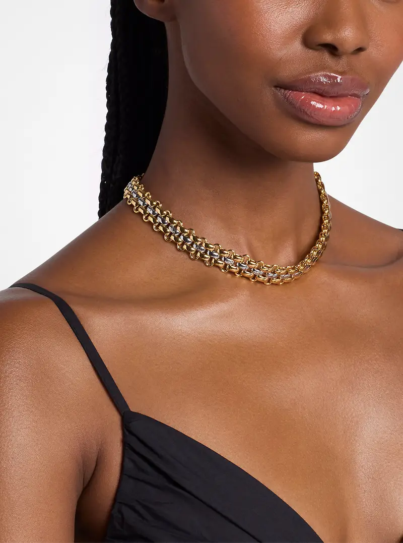 MK Collana a 3 maglie bicolore - Argento - Michael Kors miniatura 3