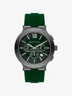 MK Orologio Billie oversize in tonalità canna di fucile con cinturino in silicone - Verde - Michael Kors miniatura 3