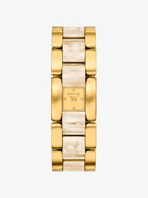 MK Orologio Darrington Petite in tonalità oro e acetato tartarugato - Naturale - Michael Kors miniatura 3