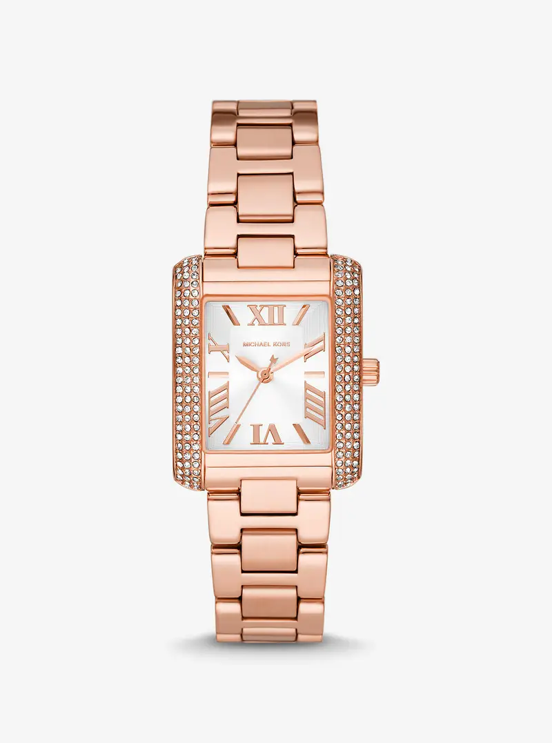 MK Orologio Emery mini in tonalità oro rosa con pavé - Oro Rosa - Michael Kors miniatura 3