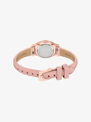 MK Orologio Maude Petite in tonalità oro rosa con cinturino in pelle stampa lucertola - Rosa - Michael Kors miniatura 3