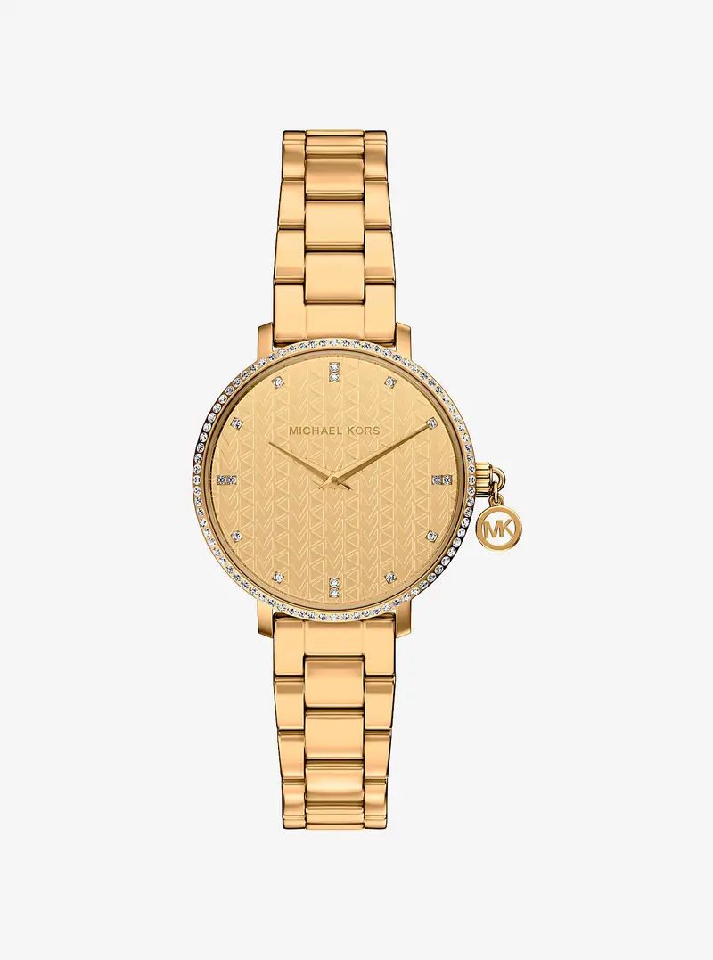 MK Orologio Pyper mini in tonalità oro con pavé - Oro - Michael Kors