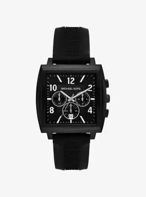 MK Orologio Rhys oversize tonalità nera con cinturino in silicone - Nero - Michael Kors miniatura 2