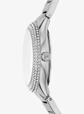 MK Orologio Sylvia mini tonalità argento con pavé - Argento - Michael Kors miniatura 2