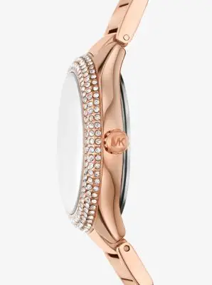 MK Orologio Sylvia mini tonalità oro rosa con pavé - Oro Rosa - Michael Kors miniatura 2