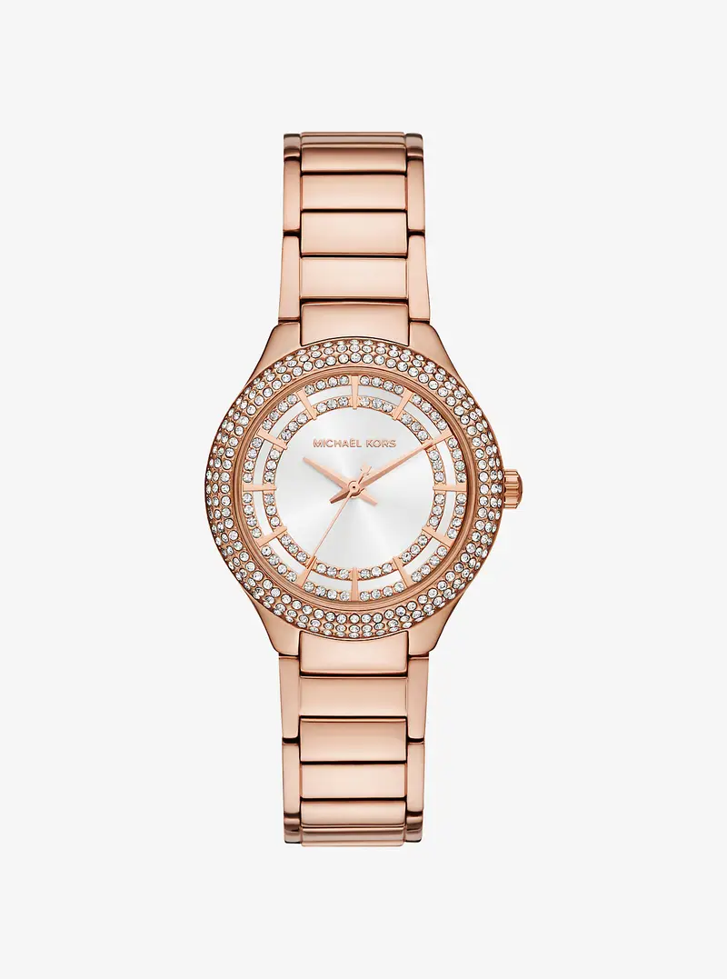 MK Orologio Sylvia mini tonalità oro rosa con pavé - Oro Rosa - Michael Kors miniatura 3