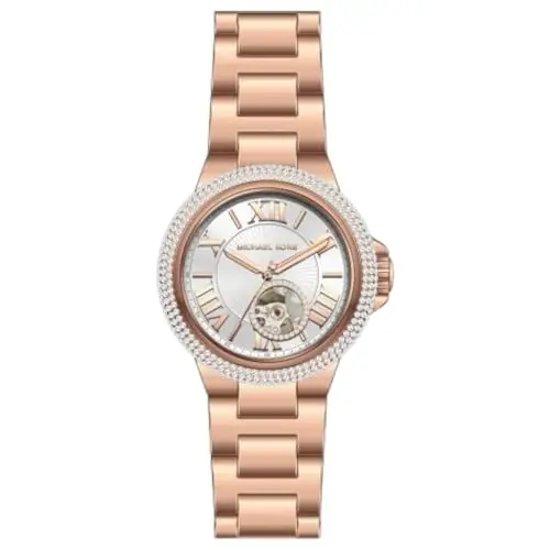 Michael Kors Orologio Camille da donna, movimento cronografo al quarzo da 33 mm con cinturino in acciaio inossidabile,
