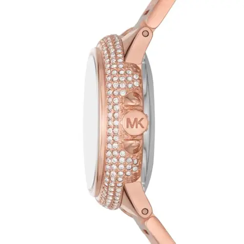 Michael Kors Orologio Camille da donna, movimento cronografo al quarzo da 33 mm con cinturino in acciaio inossidabile miniatura 2