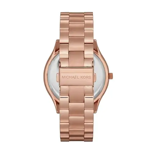 Michael Kors Orologio Slim Runway da donna, movimento al quarzo a tre lancette da 42 mm con cinturino in acciaio miniatura 3