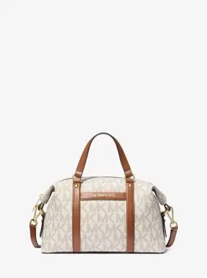MK Borsa a mano Beck piccola con stampa logo - Naturale - Michael Kors miniatura 3