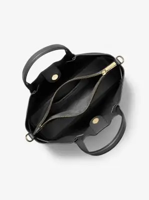 MK Borsa a mano Carson media in pelle martellata - Nero - Michael Kors miniatura 2