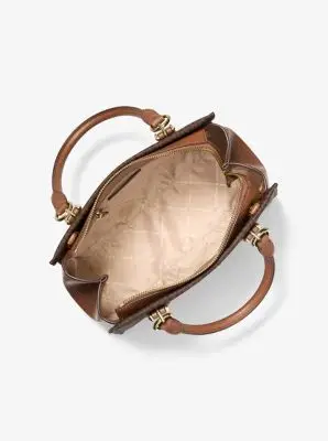 MK Borsa a mano convertibile Marilyn media con stampa logo - Marrone - Michael Kors miniatura 2