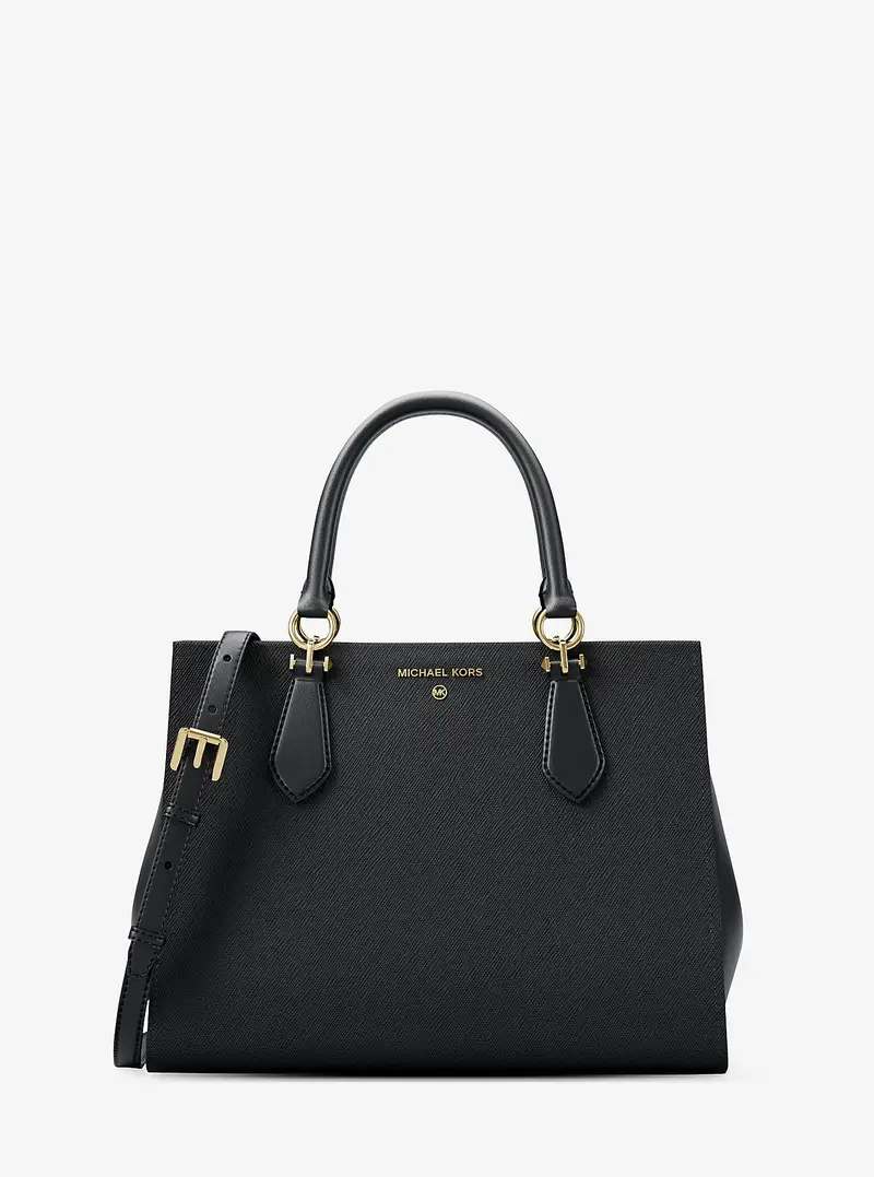 MK Borsa a mano Marilyn media in pelle Saffiano - Nero - Michael Kors