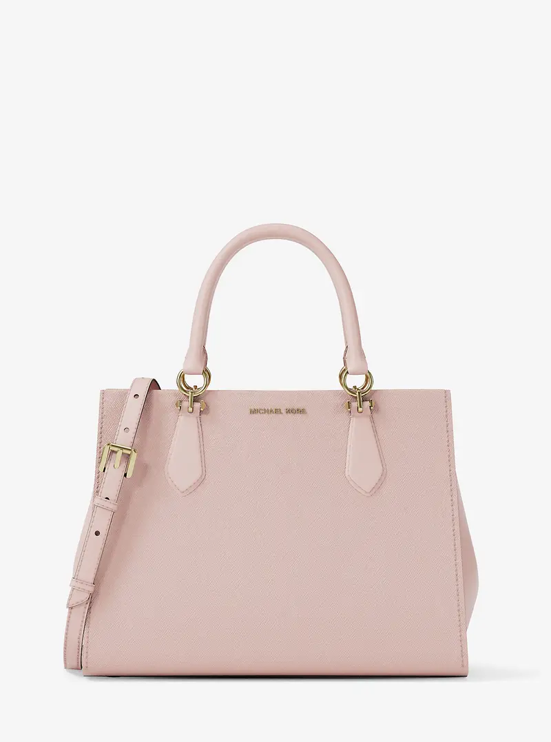 MK Borsa a mano Marilyn media in pelle Saffiano - Rosa - Michael Kors