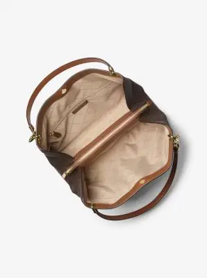 MK Borsa a spalla Christina grande con stampa logo - Marrone - Michael Kors miniatura 2