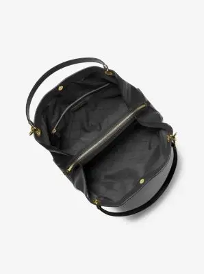 MK Borsa a spalla Christina grande in pelle martellata - Nero - Michael Kors miniatura 2