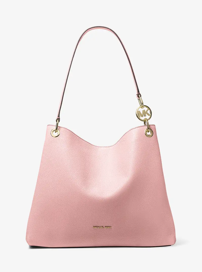 MK Borsa a spalla Christina grande in pelle martellata - Rosa - Michael Kors