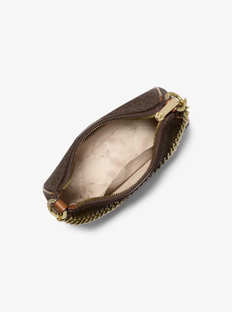 MK Borsa a tracolla convertibile Jet Set con stampa logo - Marrone - Michael Kors miniatura 3
