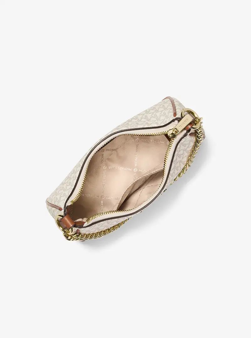 MK Borsa a tracolla convertibile Jet Set con stampa logo - Naturale - Michael Kors miniatura 3