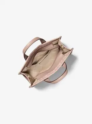 MK Borsa messenger Gigi piccola con stampa logo - Rosa - Michael Kors miniatura 2