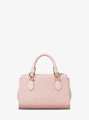 MK Borsa messenger Marilyn piccola con stampa logo - Rosa - Michael Kors miniatura 2