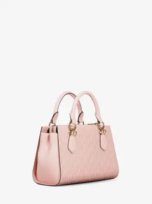 MK Borsa messenger Marilyn piccola con stampa logo - Rosa - Michael Kors miniatura 3