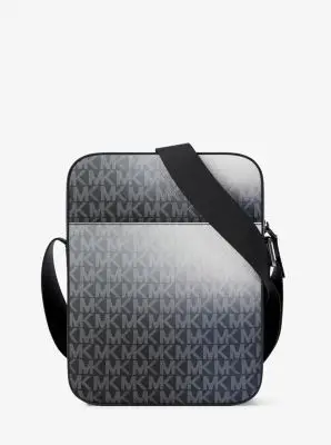 MK Borsa reporter Cooper piccola con stampa logo effetto sfumato - Nero - Michael Kors miniatura 2