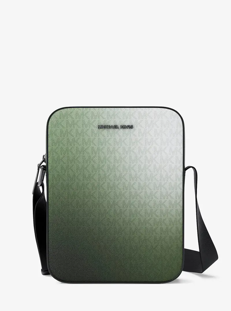 MK Borsa reporter Cooper piccola con stampa logo effetto sfumato - Verde - Michael Kors