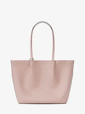 MK Borsa tote Carson grande con stampa logo - Rosa - Michael Kors miniatura 2