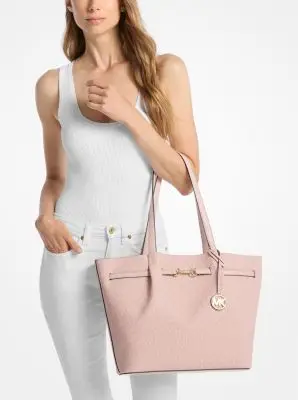 MK Borsa tote Carson grande con stampa logo - Rosa - Michael Kors miniatura 3