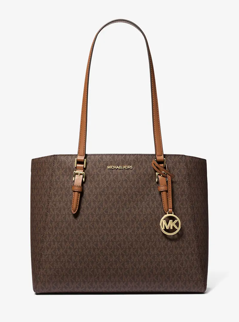 MK Borsa tote Charlotte grande 3 in 1 con logo - Marrone - Michael Kors