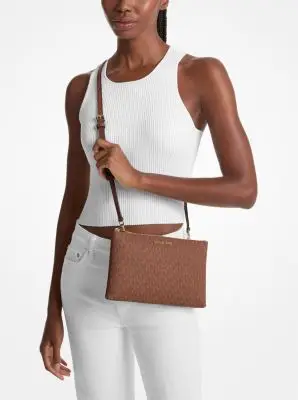 MK Borsa tote Charlotte grande 3 in 1 in pelle Saffiano - Marrone - Michael Kors miniatura 3