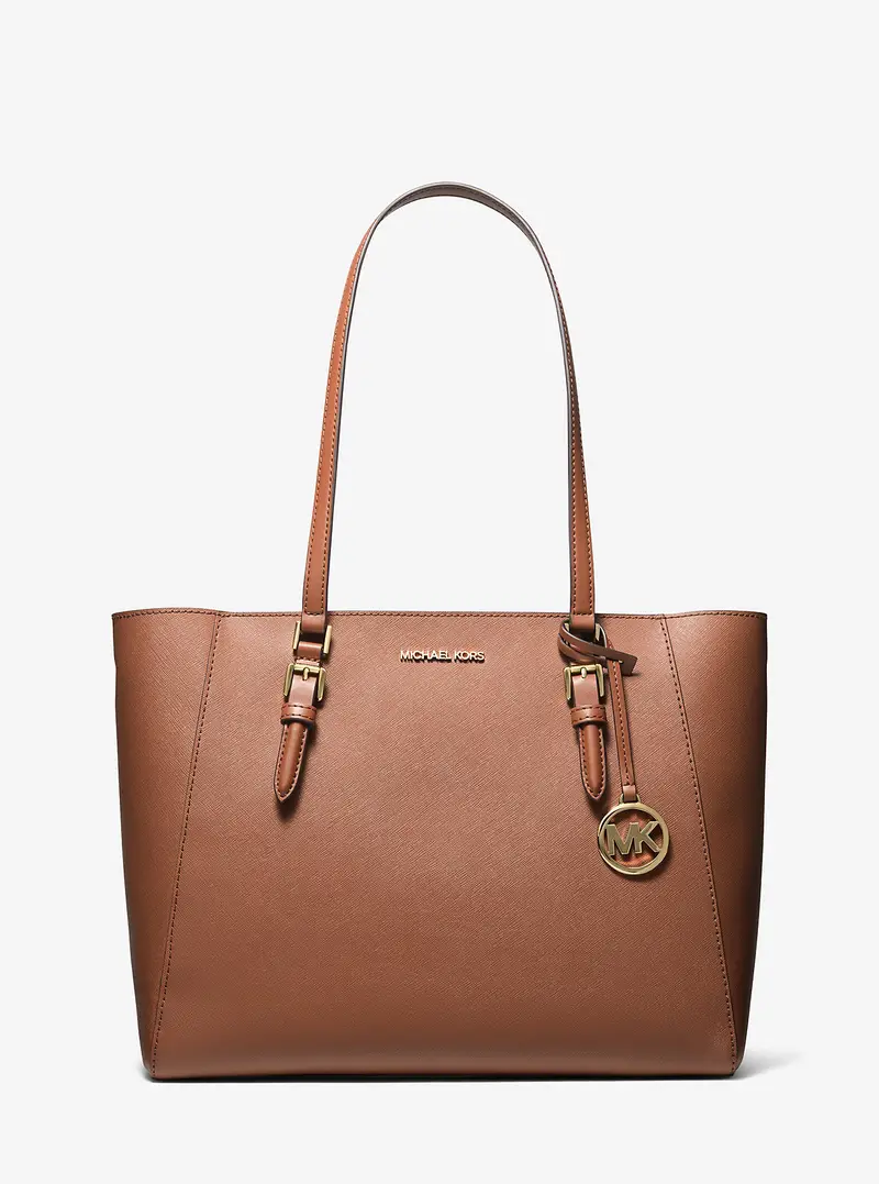 MK Borsa tote Charlotte grande 3 in 1 in pelle Saffiano - Marrone - Michael Kors