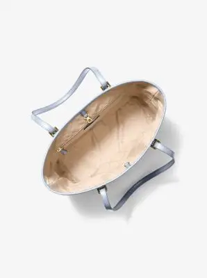 MK Borsa tote Jet Set media con logo jacquard - Blu - Michael Kors miniatura 2