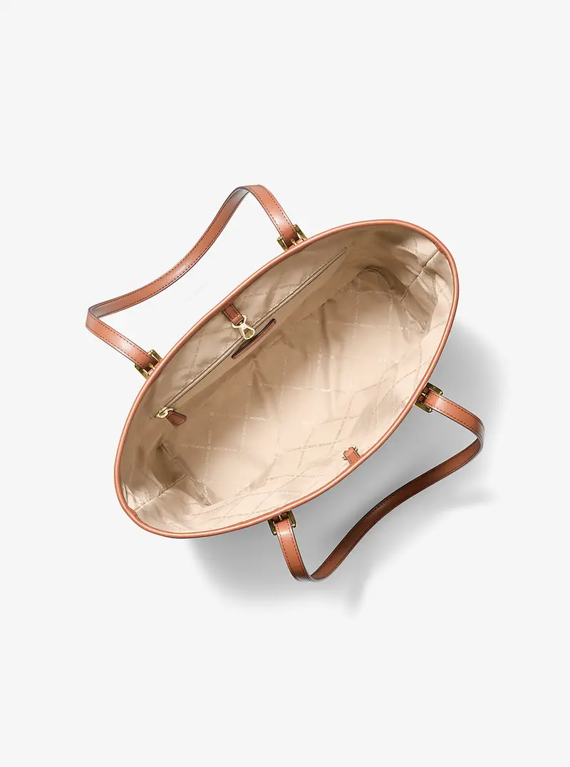 MK Borsa tote Jet Set media con logo jacquard - Marrone - Michael Kors miniatura 3