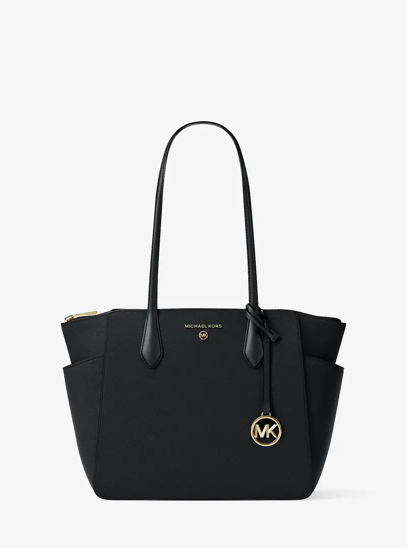 MK Borsa tote Marilyn media in pelle Saffiano - Nero - Michael Kors