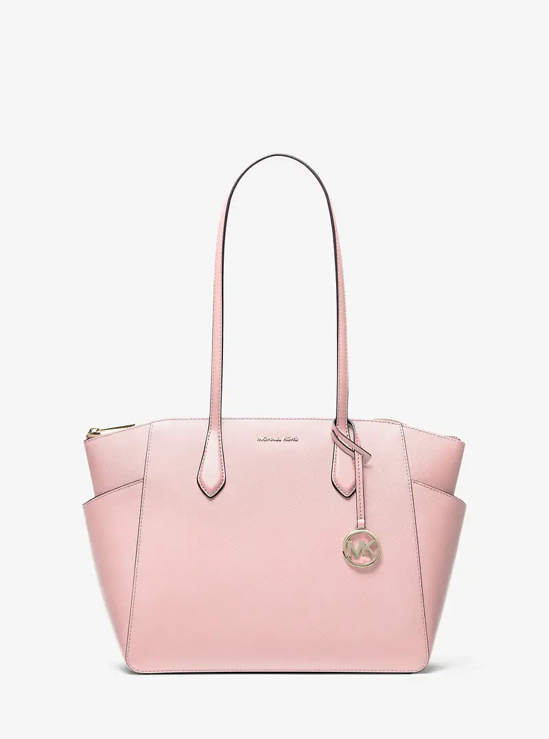 MK Borsa tote Marilyn media in pelle Saffiano - Rosa - Michael Kors