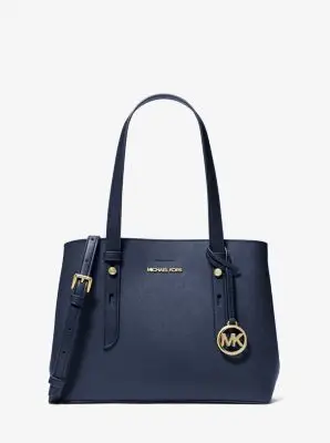 MK Borsa tote Mel piccola in pelle Saffiano - Blu - Michael Kors miniatura 2